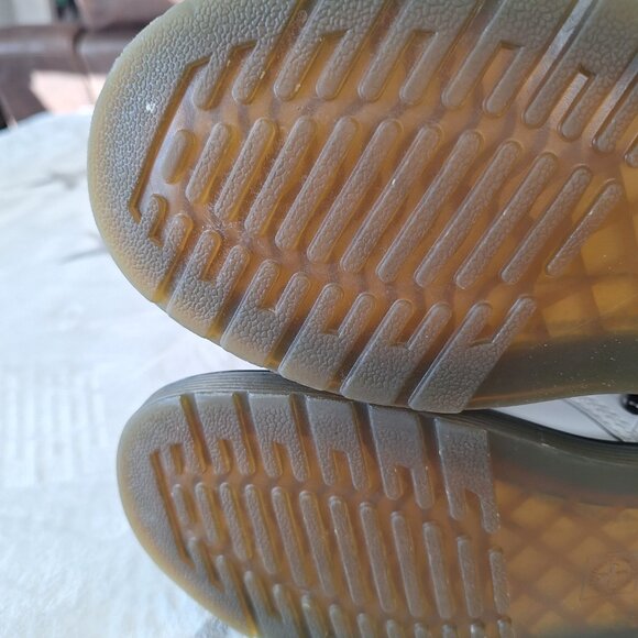 Dr. Martens 1460 Y Combat Boots Unisex Kids White Side Zip Size M5/6L - Picture 13 of 13